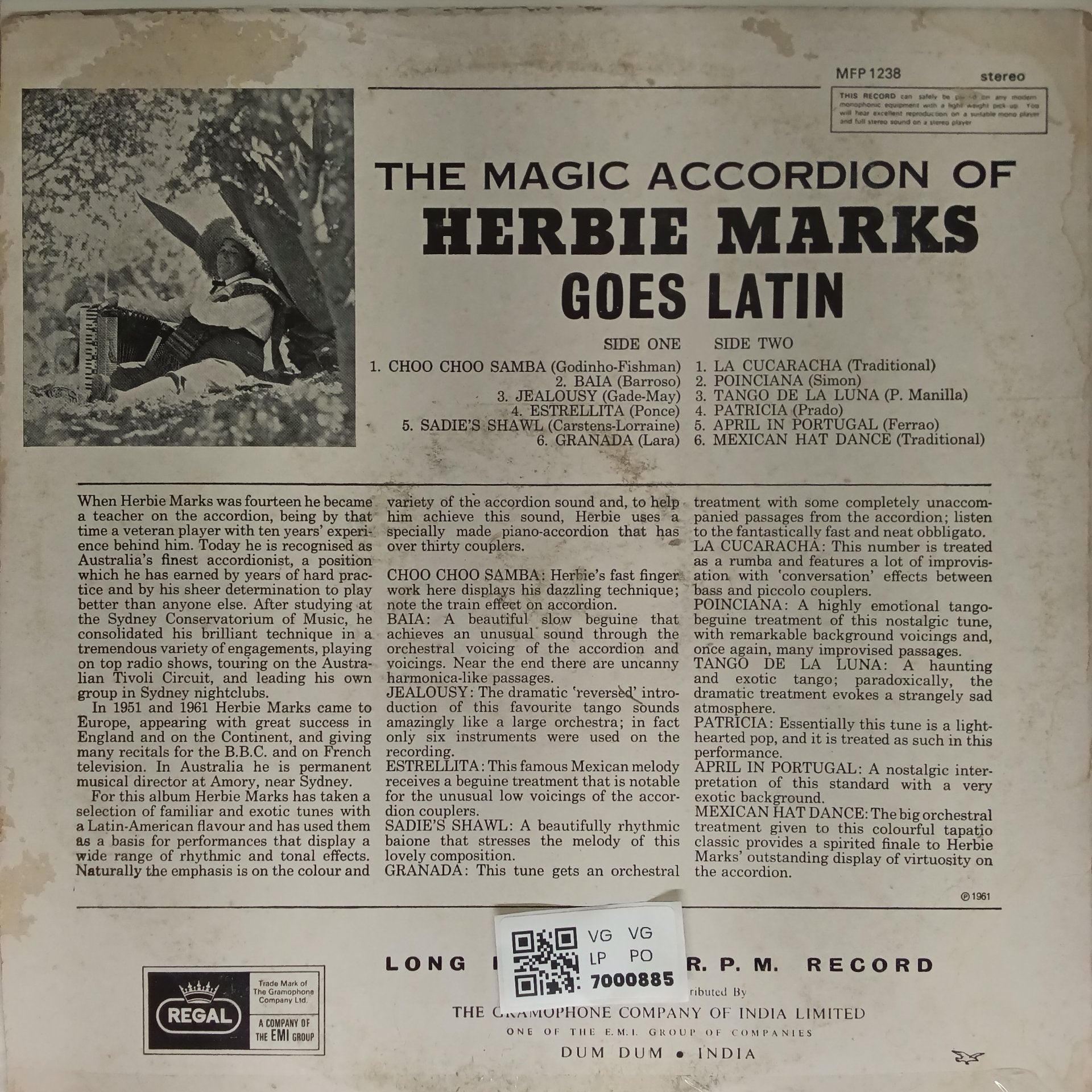 Herbie Marks - The Magic Accordion of Herbie Marks Goes Latin (Vinyl)