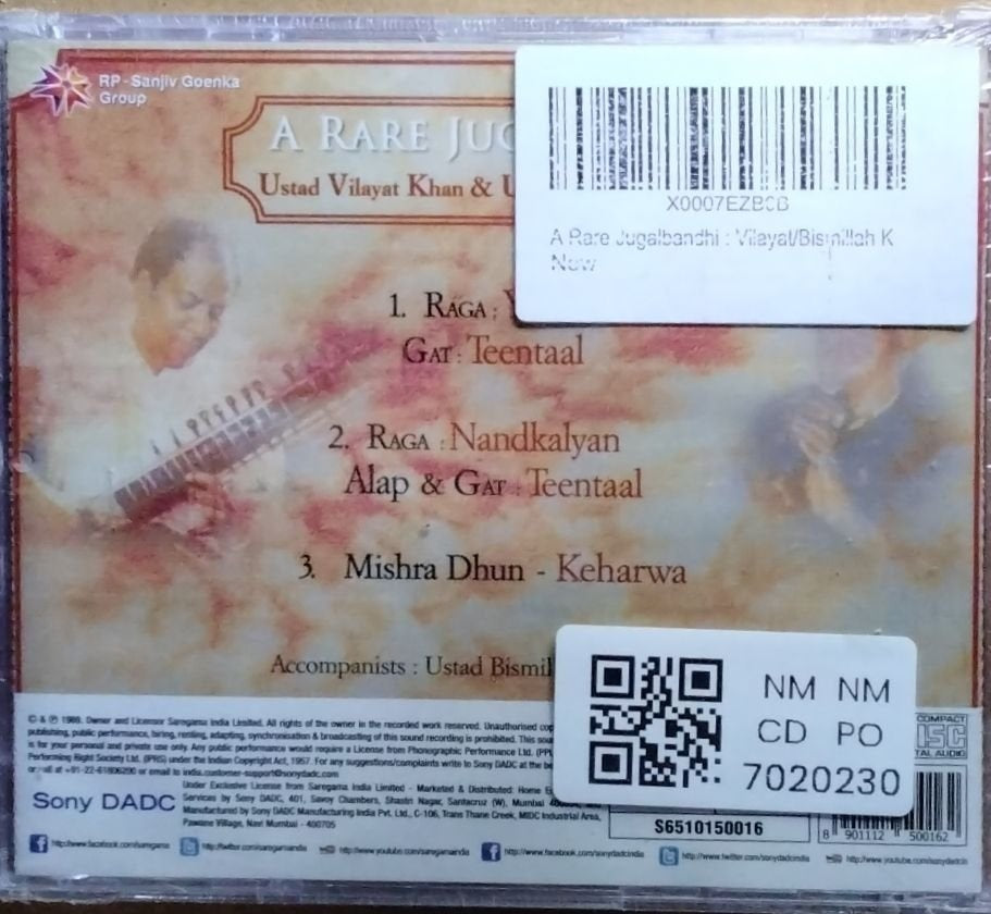 Ustad Vilayat Khan, Ustad Bismillah Khan - A Rare Jugalbandi (CD)