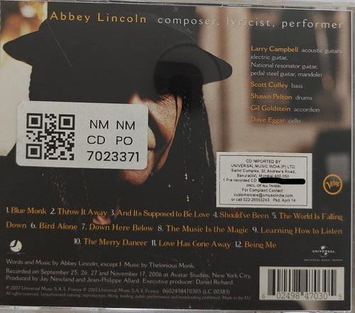 Abbey Lincoln - Abbey Sings Abbey (CD)