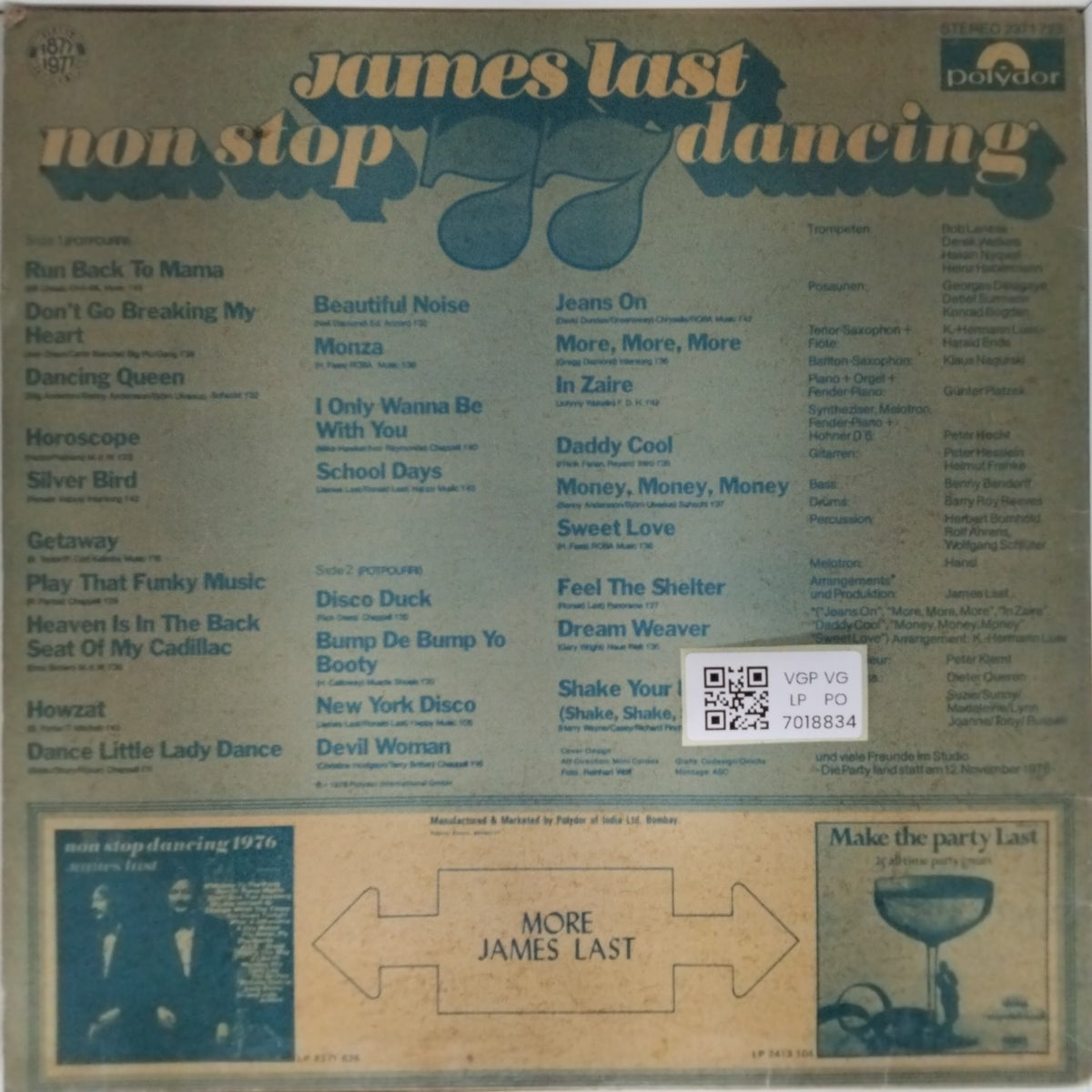 James Last - Non Stop Dancing 77 (Vinyl)