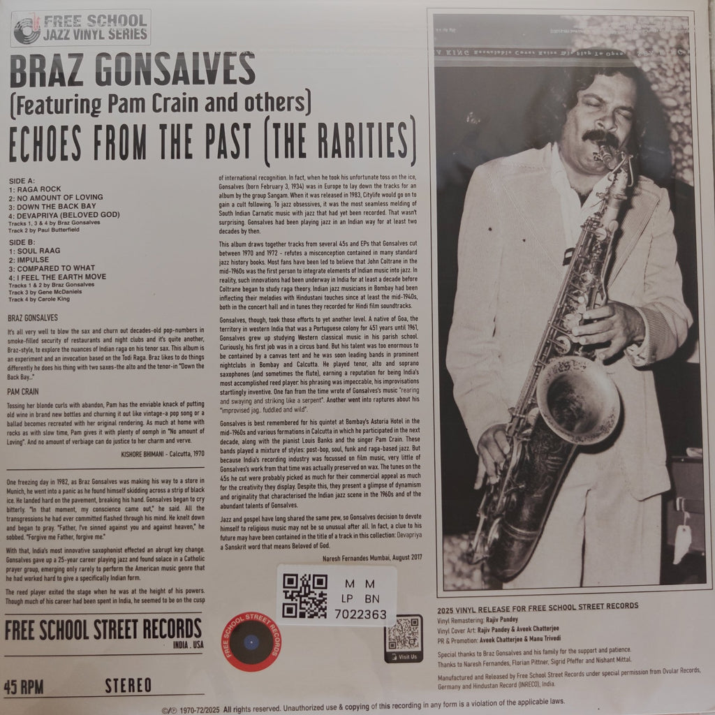 Braz Gonsalves - Echoes From The Past (The Rarities) (Vinyl)