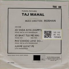 Roshan - Taj Mahal (45-RPM)