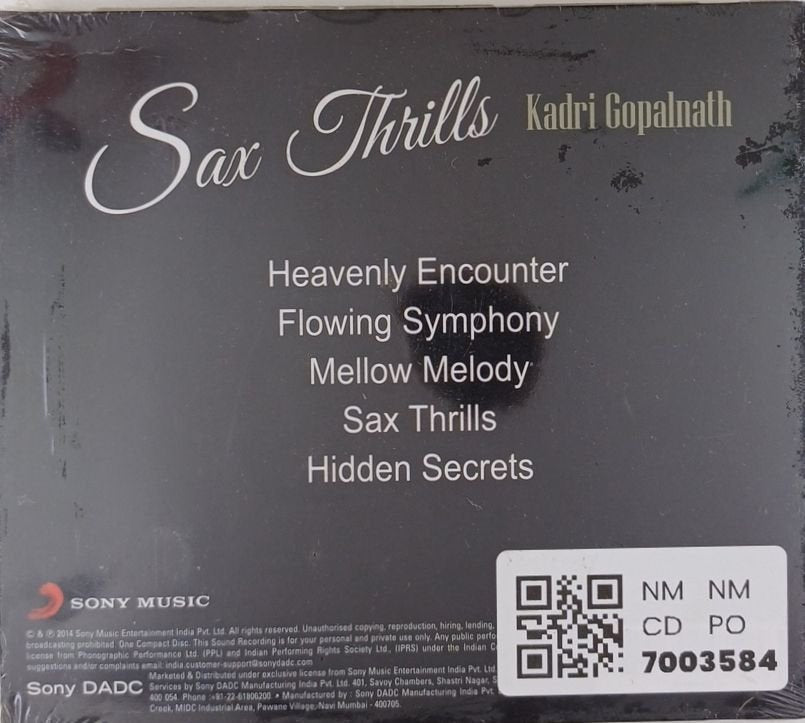 Kadri Gopalnath - Sax Thrills (CD)