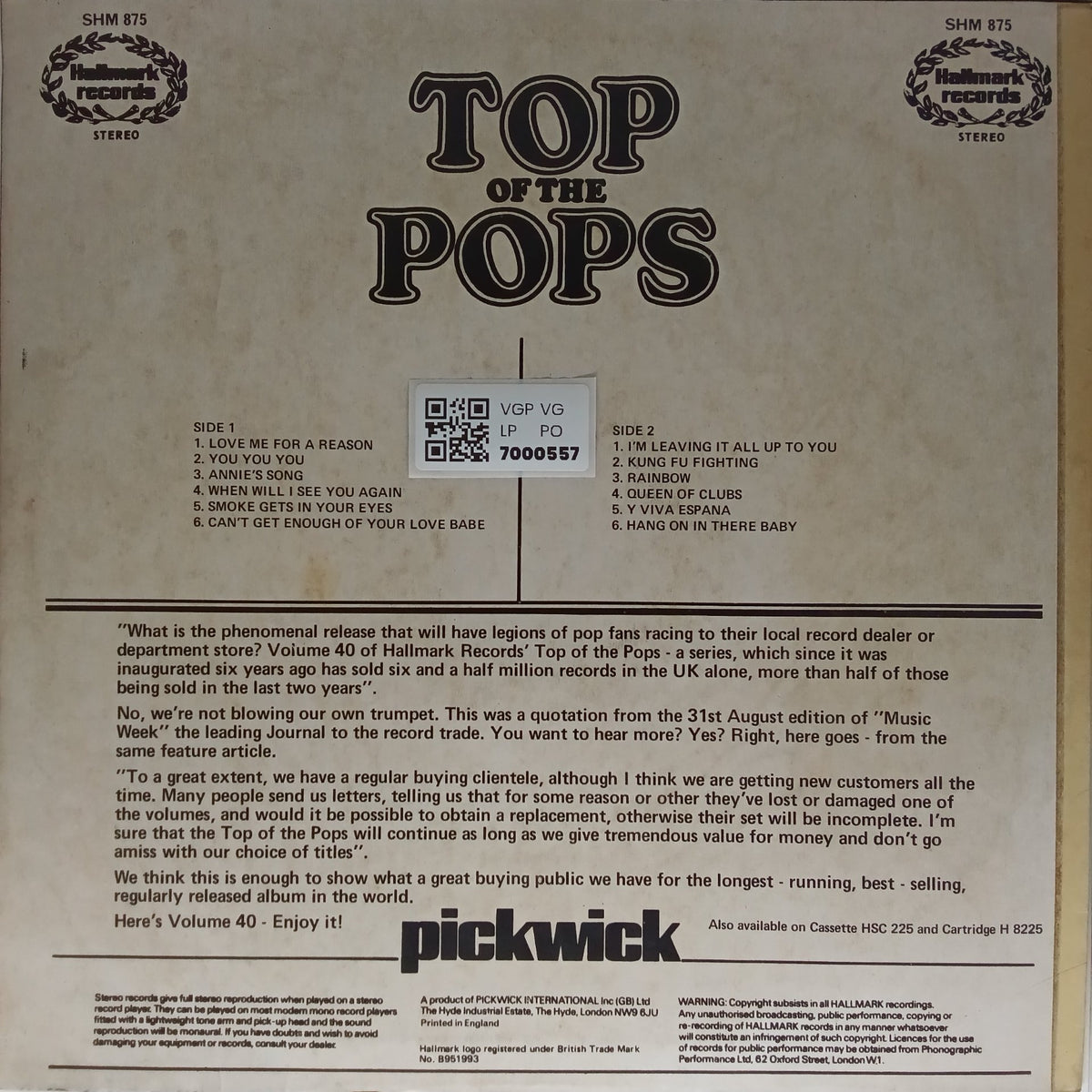 Various - Top of the Pops (Vinyl)