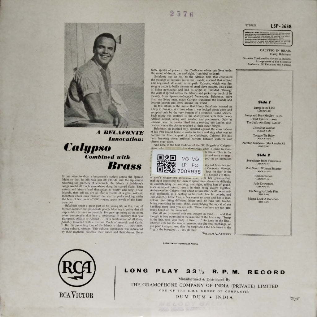 Harry Belafonte - Calypso in Brass (Vinyl)
