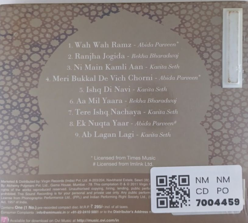 Kavita Seth, Abida Parveen, Rekha Bharadwaj - Sufi Divas Sing Bulleh Shah (CD)