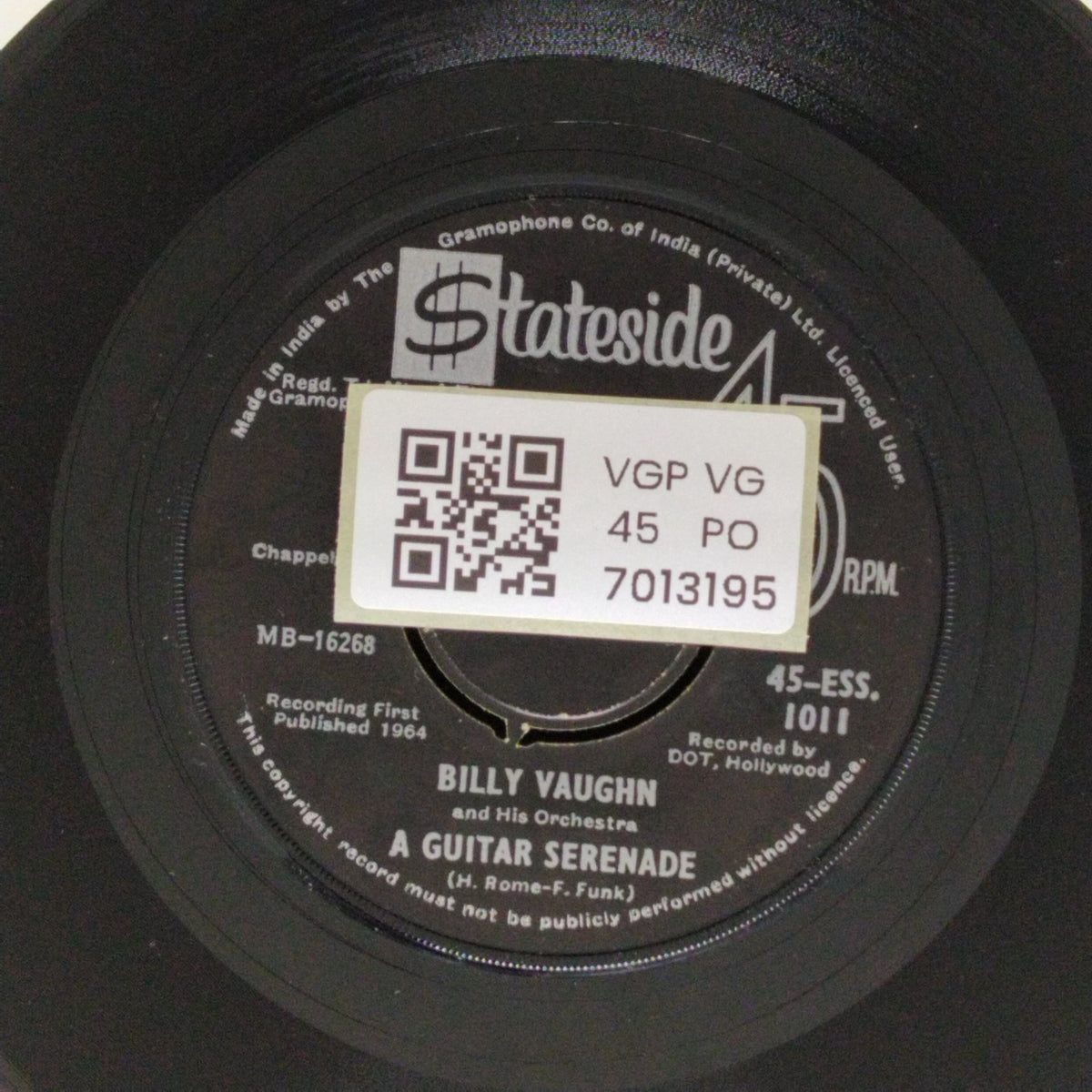 Billy Vaughn and His Orchestra - Chianti Song/A Guitar Serenade (45-RPM)