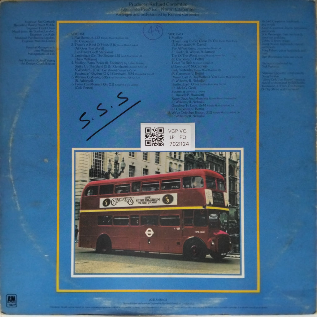 Carpenters - Live at the Palladium (Vinyl)