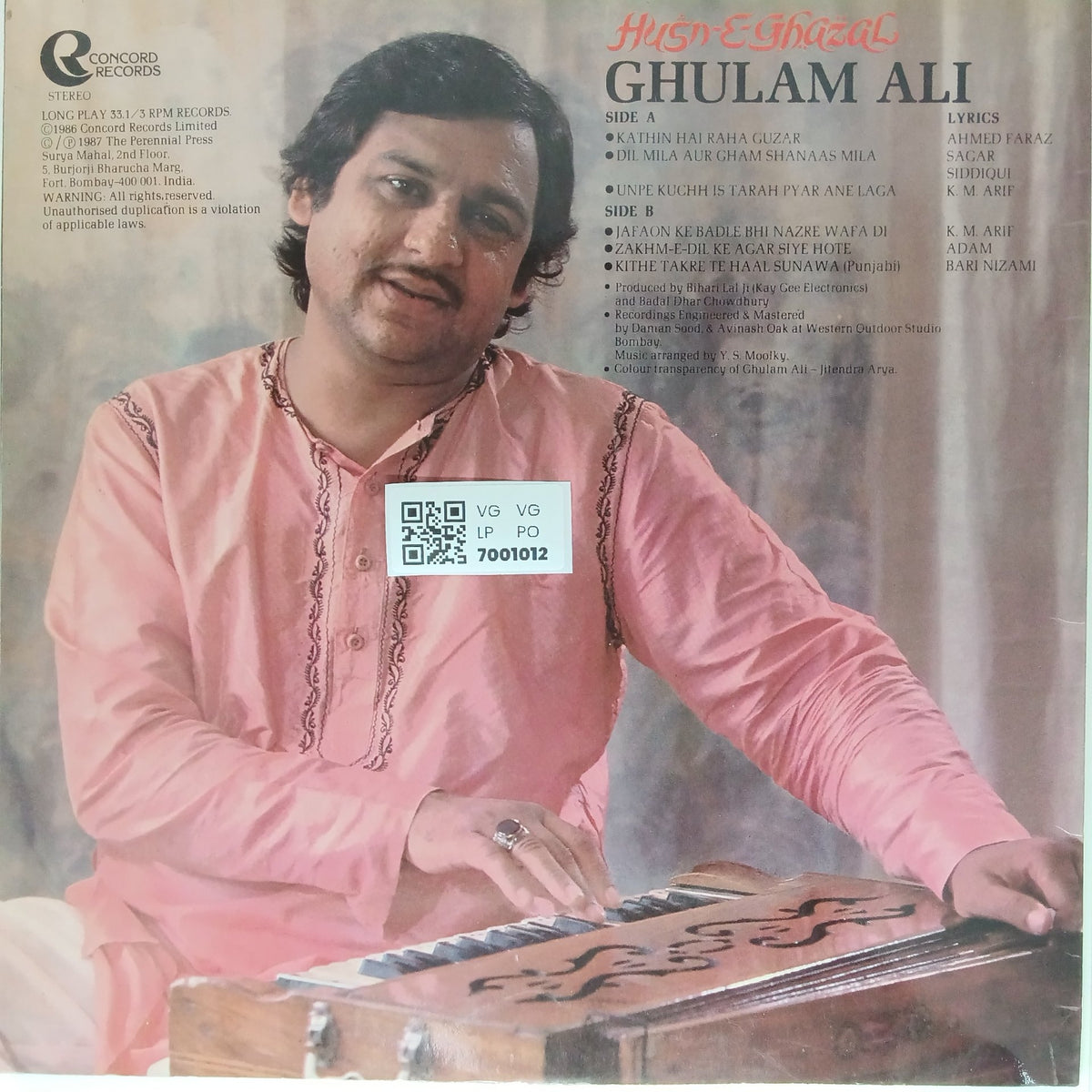 Ghulam Ali - Husn-E-Ghazal (Vinyl)