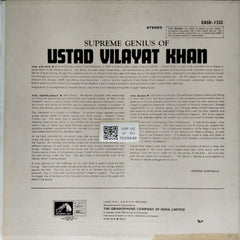 Ustad Vilayat Khan - The Supreme Genius of Ustad Vilayat Khan (Vinyl)