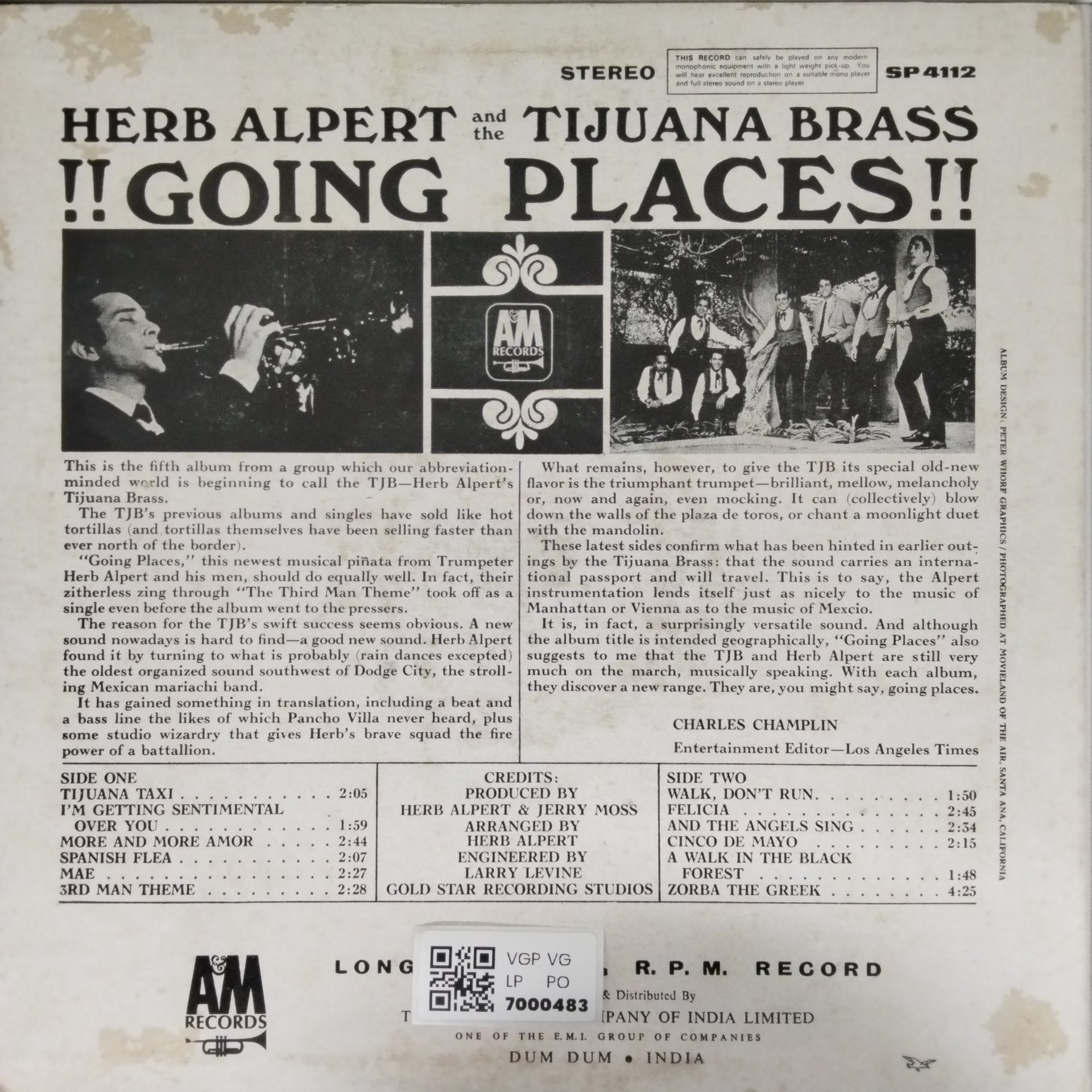 Herb Alpert and the Tijuana Brass - Going Places (Vinyl)