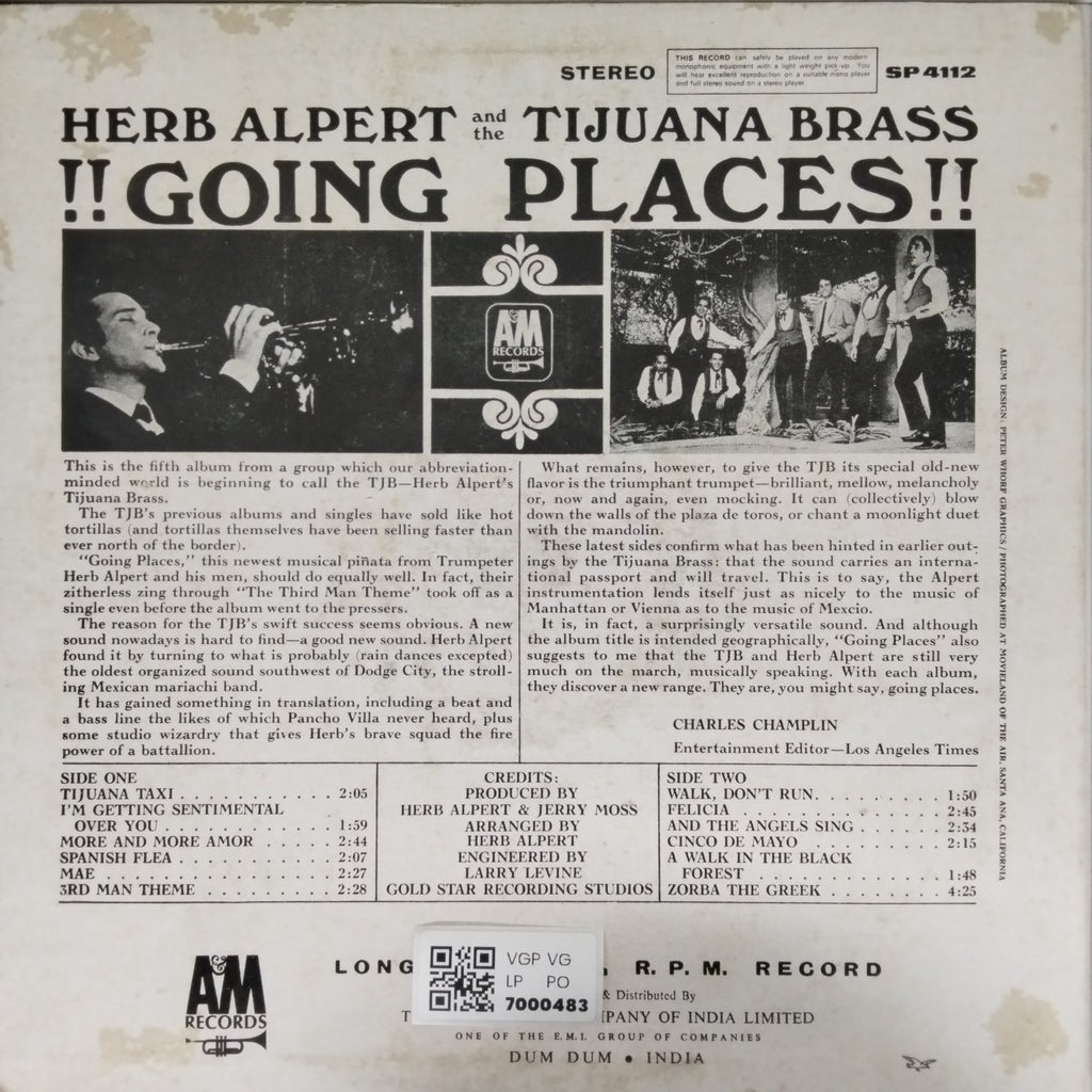 Herb Alpert and the Tijuana Brass - Going Places (Vinyl)