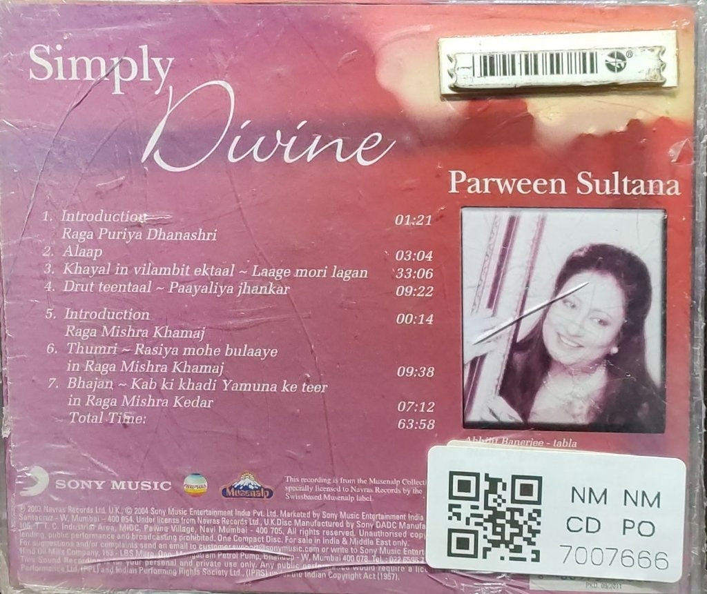 Parween Sultana - Simply Divine (CD)