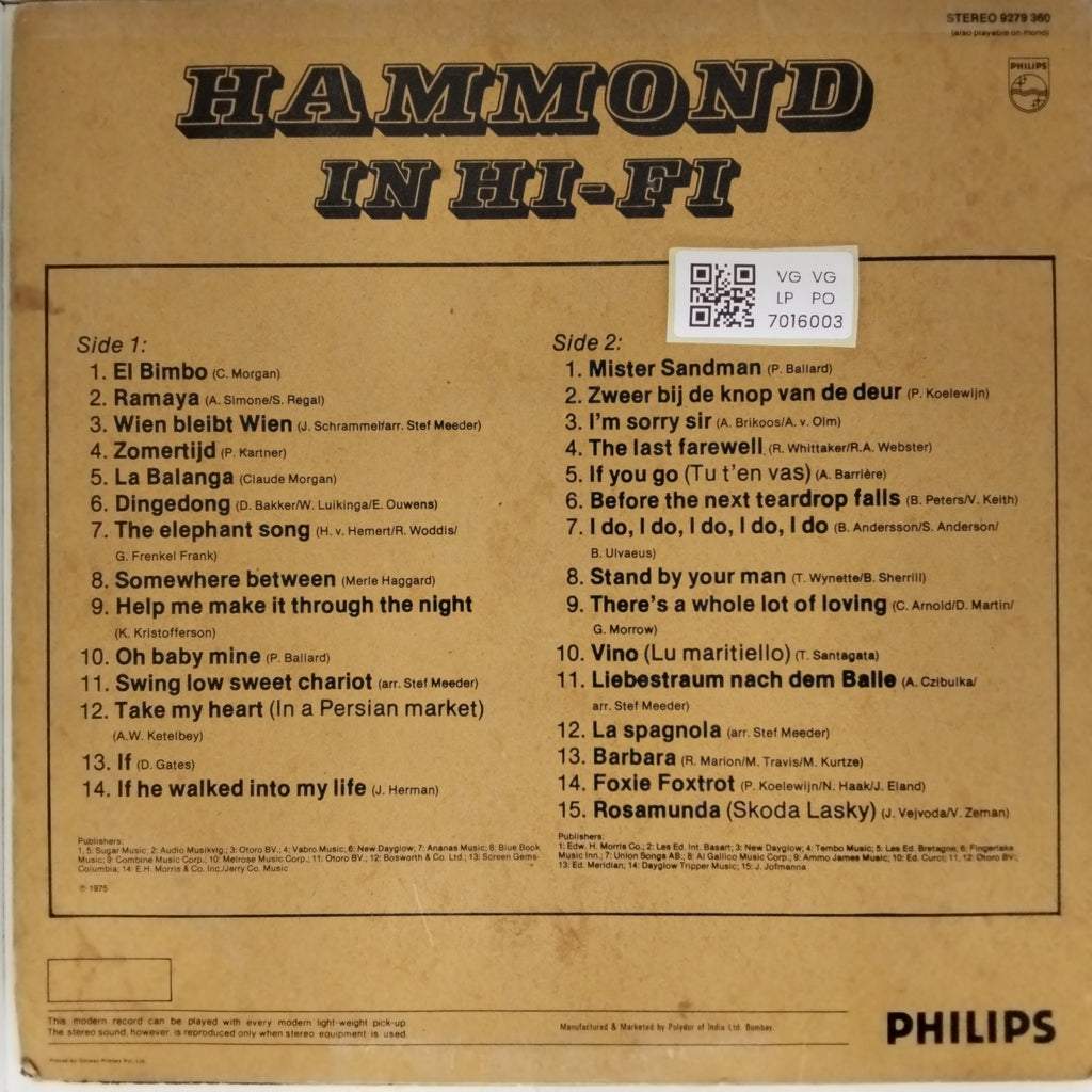 Stef Meeder - Hammond in Hi-Fi (Vinyl)