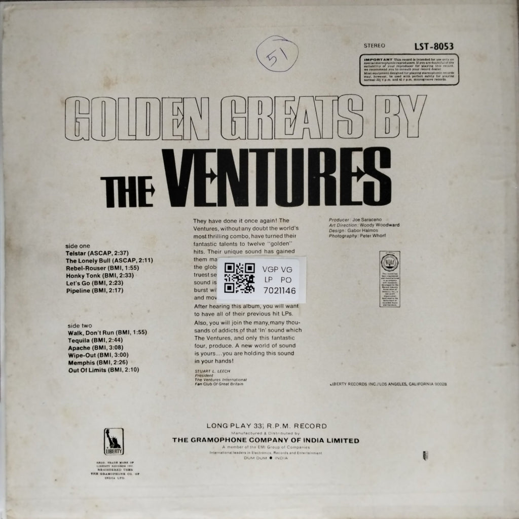 The Ventures - Golden Greats by The Ventures (Vinyl)