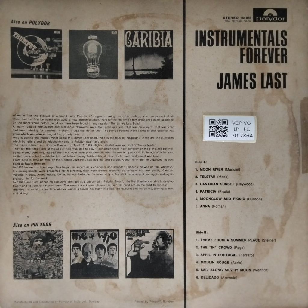 James Last - Instrumentals Forever (Vinyl)