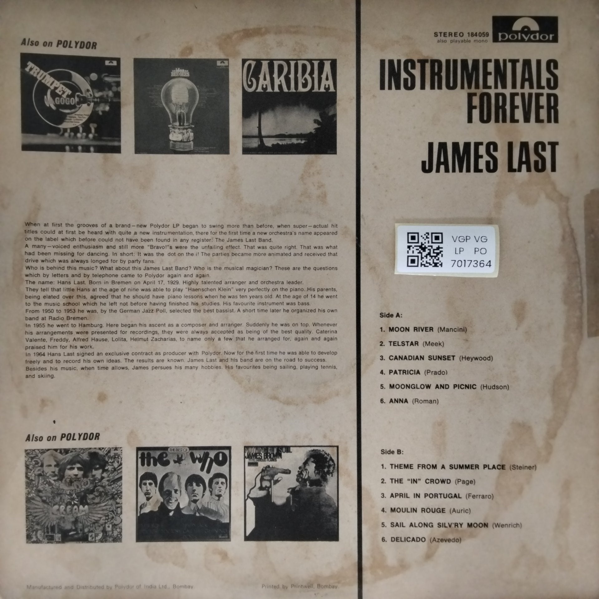 James Last - Instrumentals Forever (Vinyl)