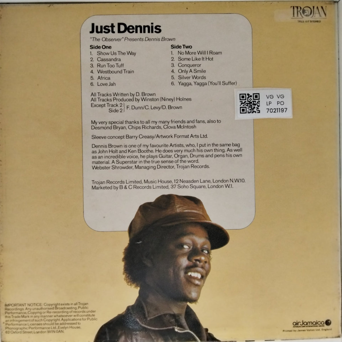Dennis Brown - Just Dennis (Vinyl)