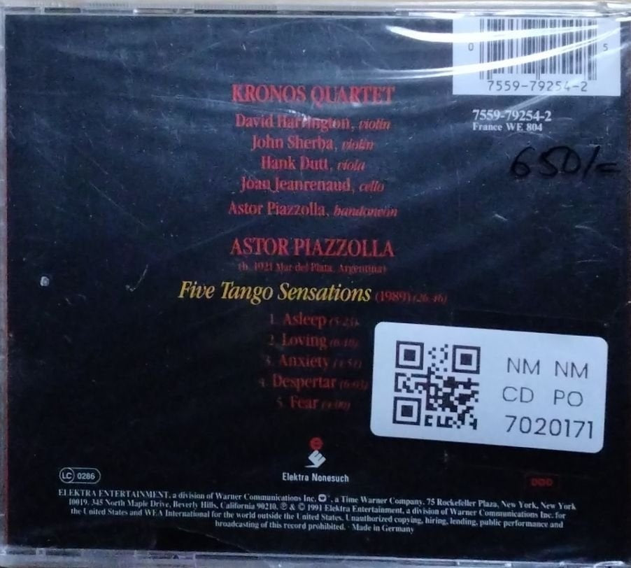 Kronos Quartet, Astor Piazzolla - Five Tango Sensations (CD)