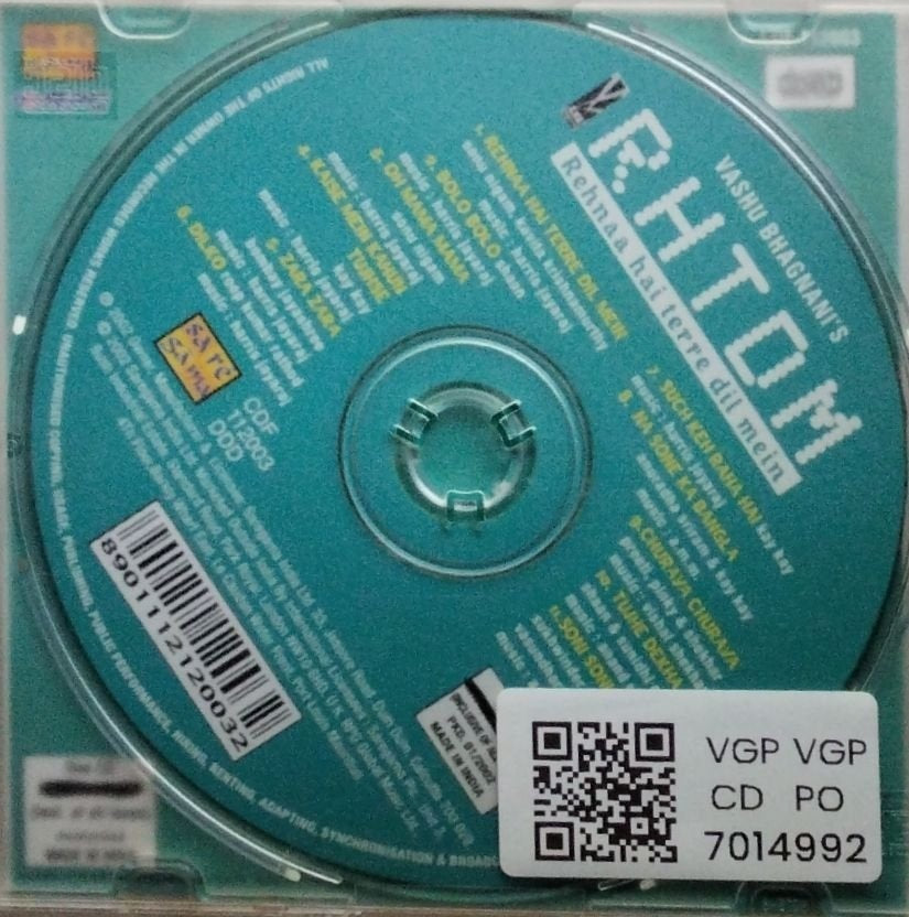 Harris Jayaraj - Rehnaa Hai Terre Dil Mein (CD)