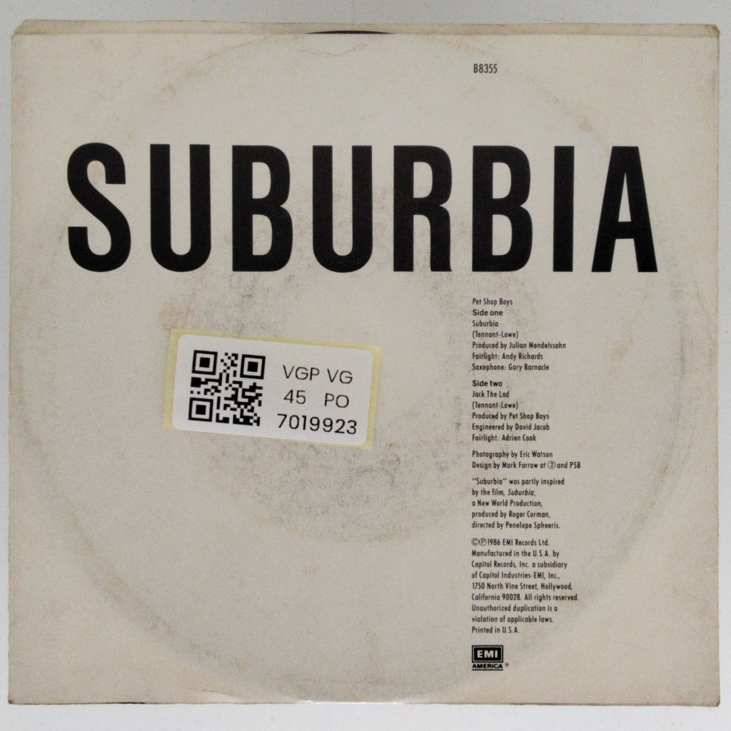 Pet Shop Boys - Suburbia (45-RPM)