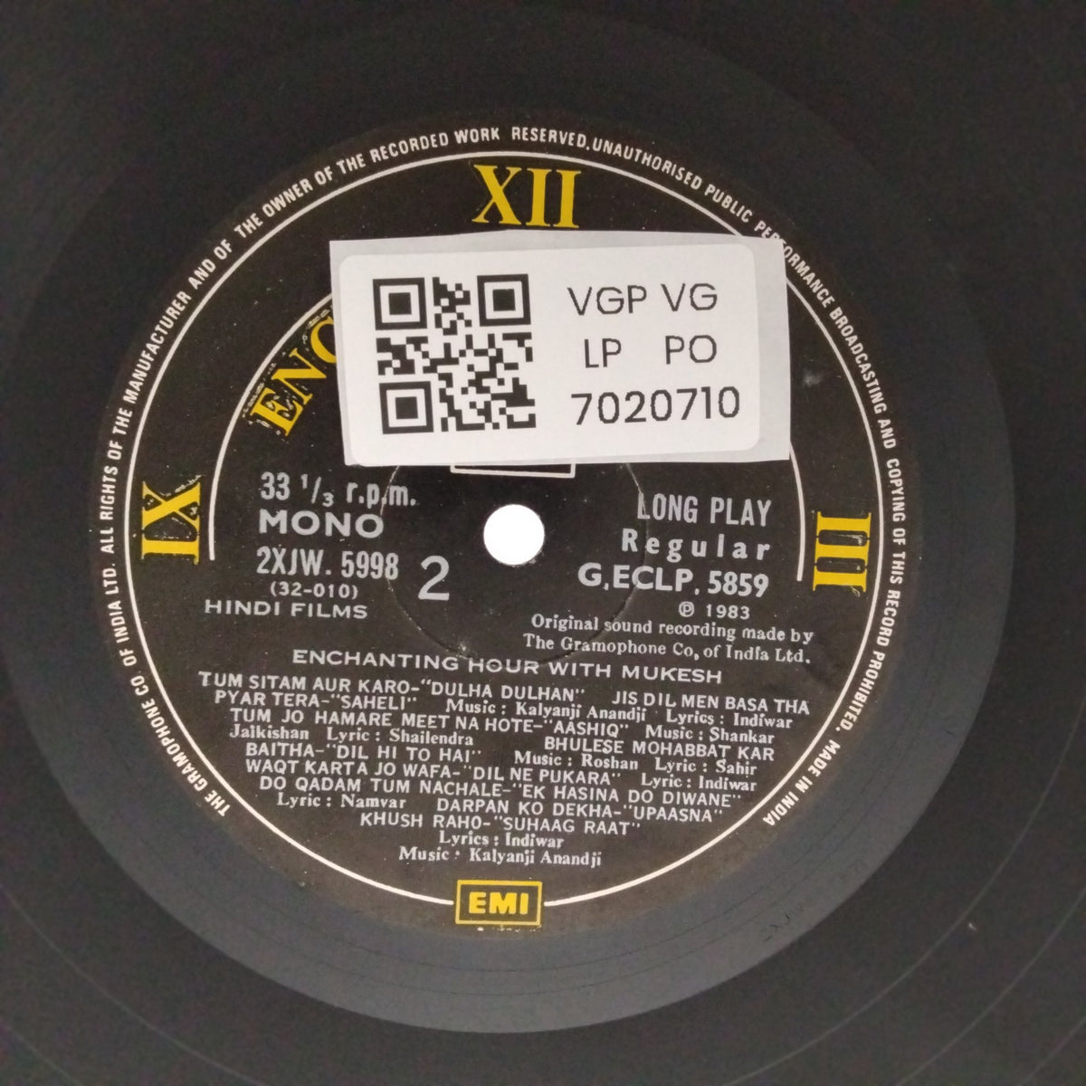 Various - Enchanting Hour with Mukesh (Vinyl)