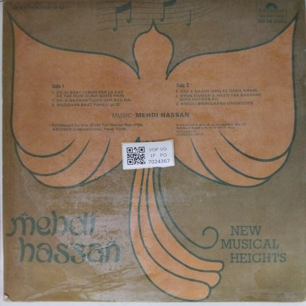 Mehdi Hassan - New Musical Heights (Vinyl)