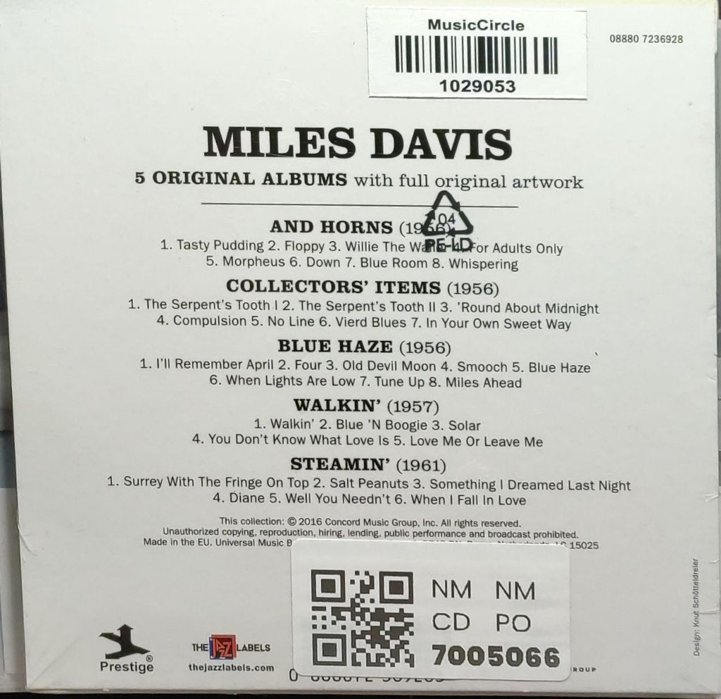 Miles Davis - 5 Original Albums (CD)