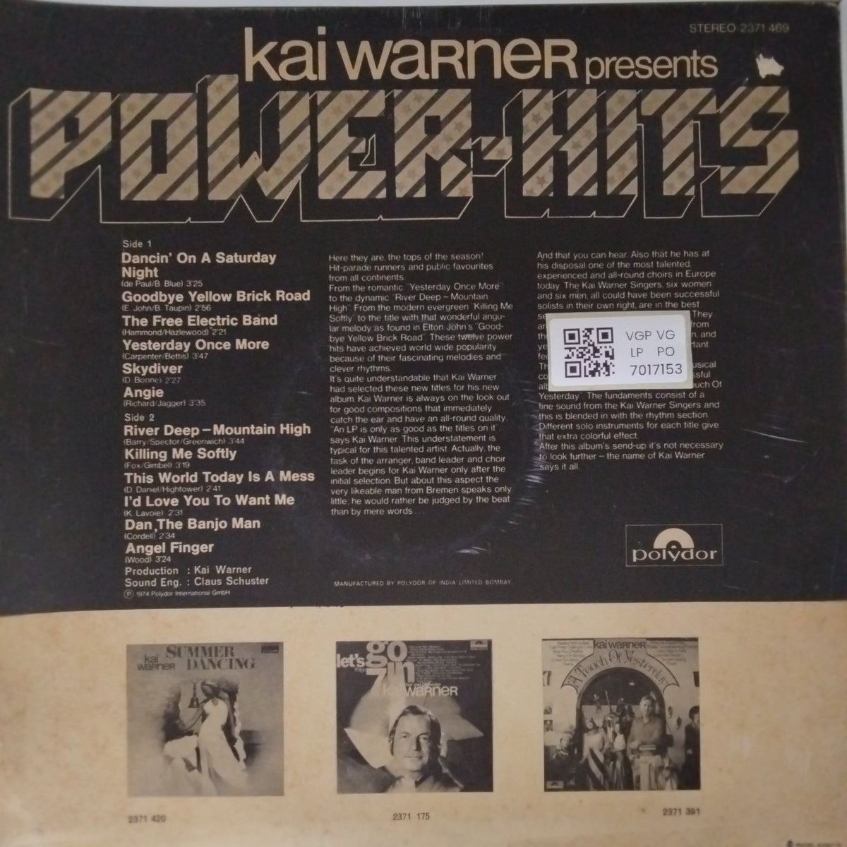 Kai Warner - Power-Hits (Vinyl)