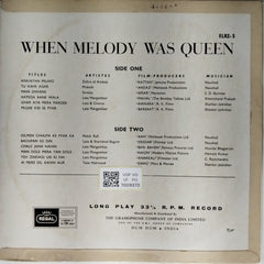Naushad, S. D. Burman, Khemchand Prakash, Shankar-Jaikishan, Husnlal Bhagatram, Hemant Kumar, C. Ramchandra - When Melody Was Queen (Vinyl)