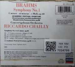 Riccardo Chailly, Concertgebouw Orchestra - Brahms Symphony No. 1 (CD)