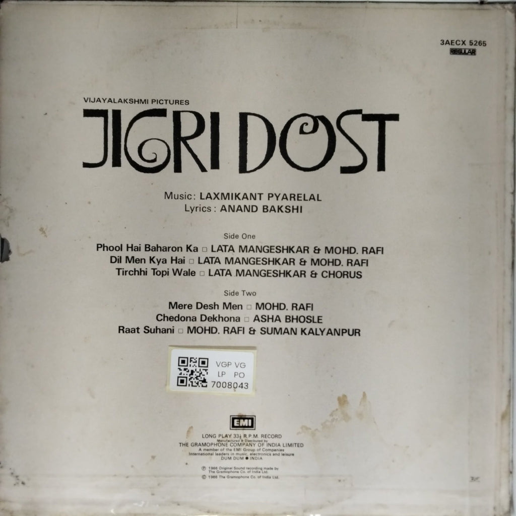 Laxmikant Pyarelal - Jigri Dost (Vinyl)