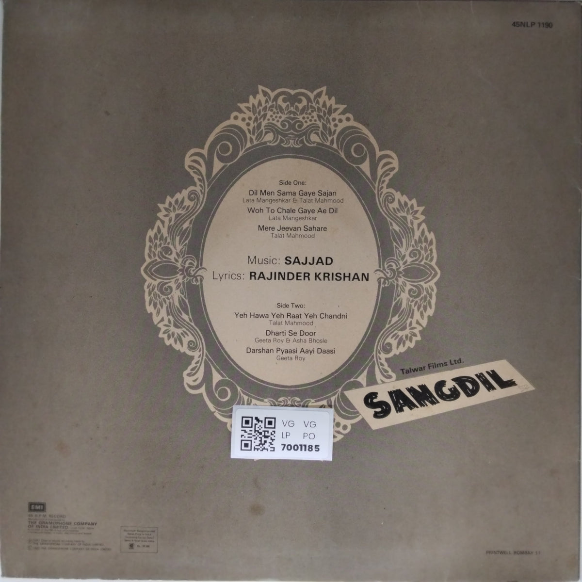 Sajjad - Sangdil (Vinyl)