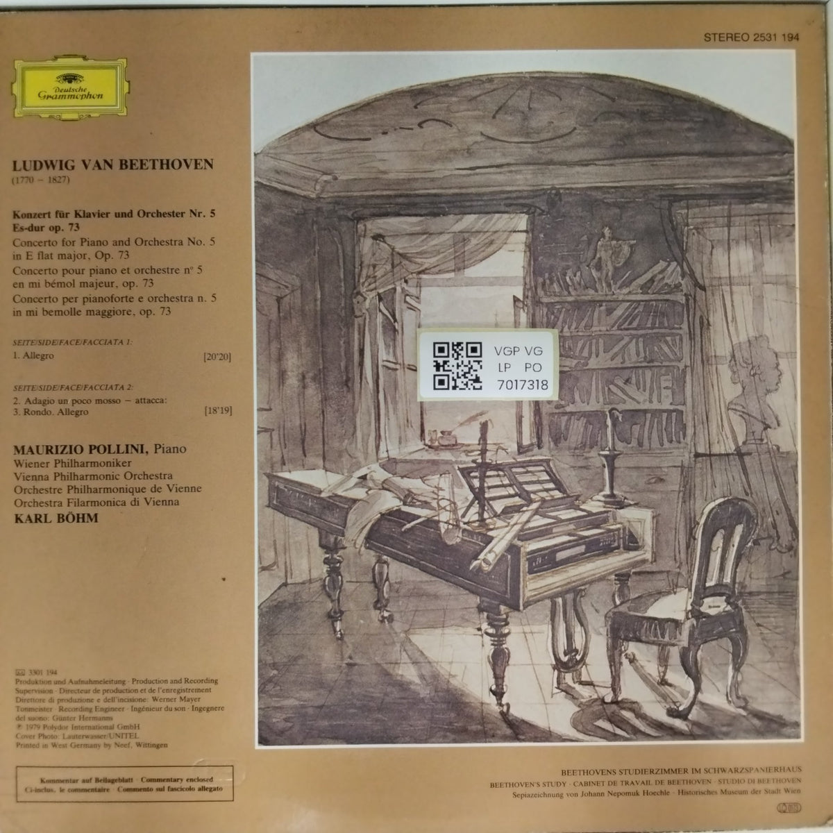 Maurizio Pollini, Karl Böhm - Klavierkonzert Nr.5 "Emperor" Concerto (Vinyl)
