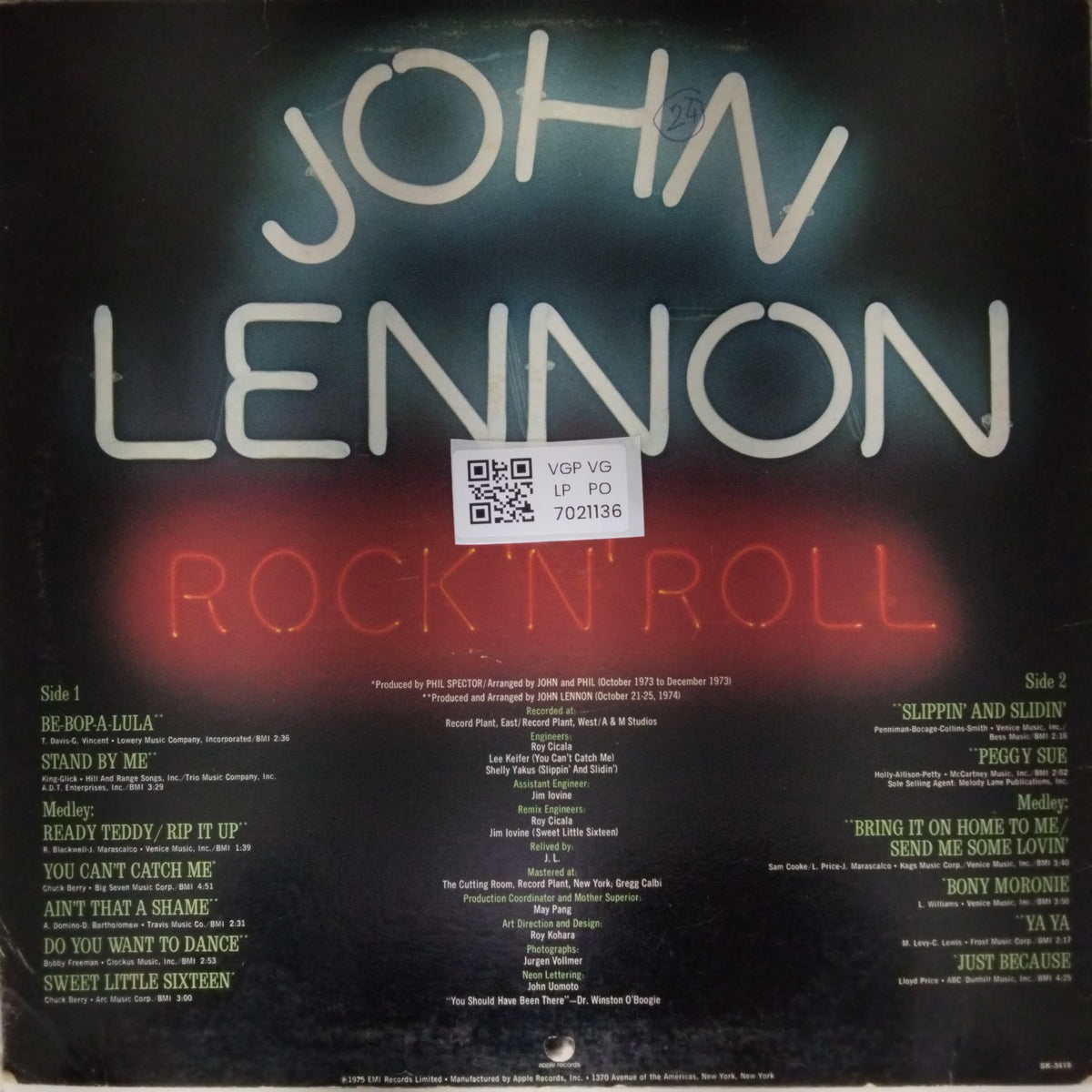 John Lennon - Rock 'n' Roll (Vinyl)