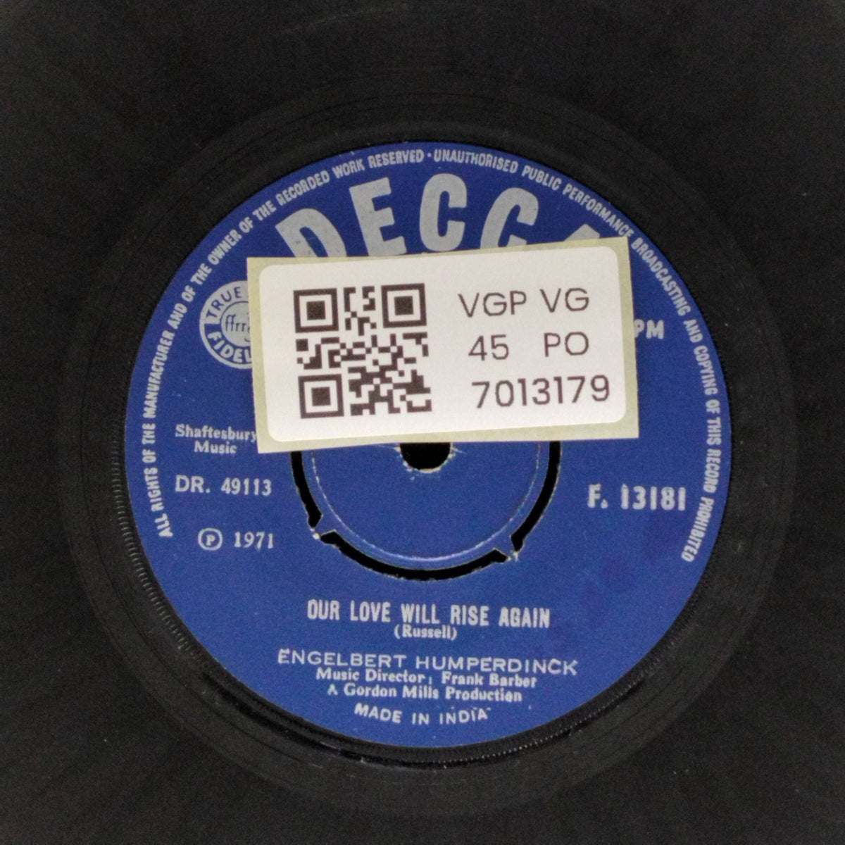 Engelbert Humperdinck - You're the Window of My World / Our Love Will Rise Again (45-RPM)