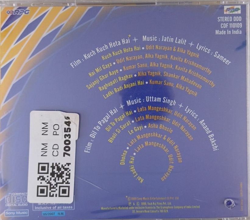 Jatin Lalit, Uttam Singh - Kuch Kuch Hota Hai / Dil To Pagal Hai (CD)