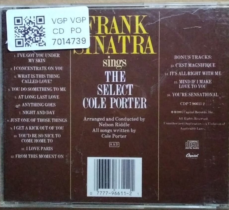 Frank Sinatra - Frank Sinatra Sings The Select Cole Porter (CD)