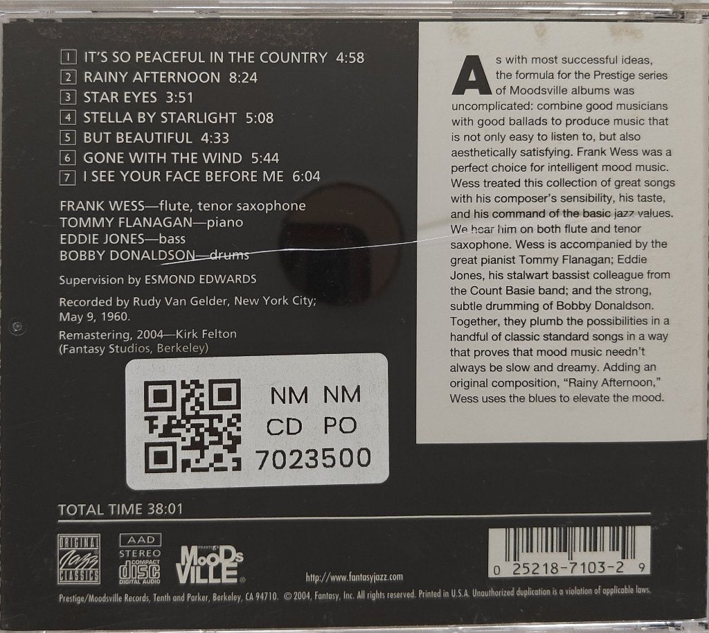 Frank Wess - The Frank Wess Quartet (CD)