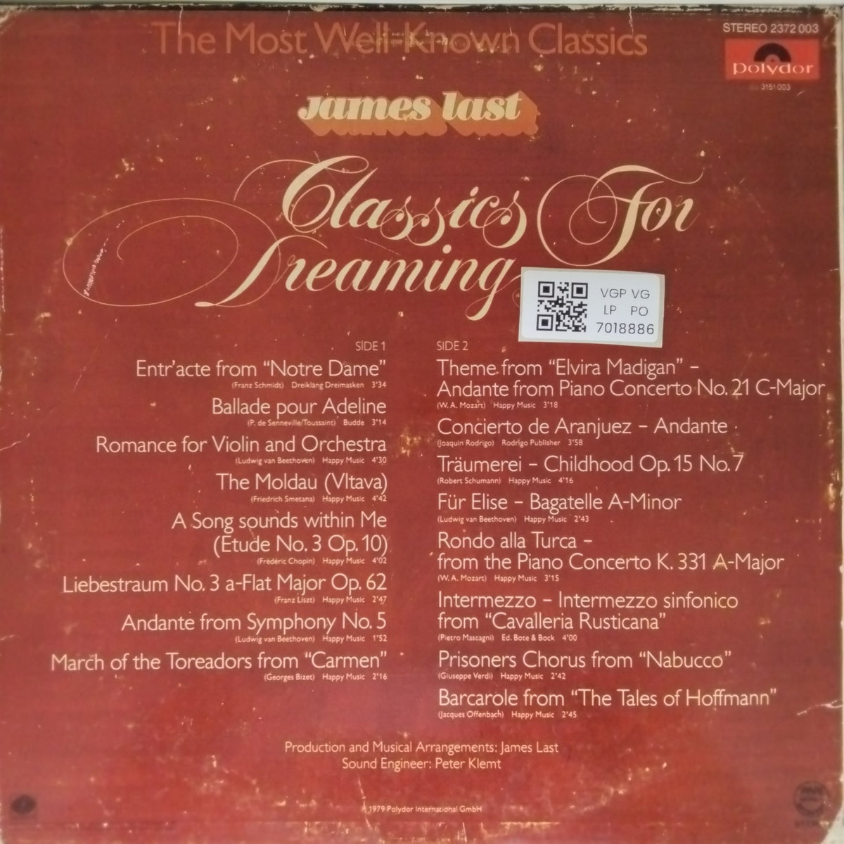 James Last - Classics for Dreaming (Vinyl)