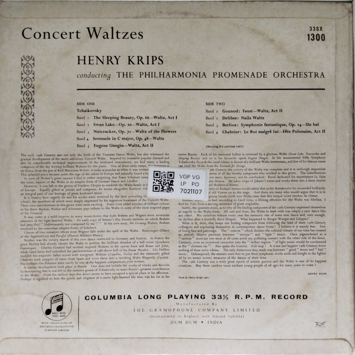 Henry Krips - Concert Waltzes (Vinyl)