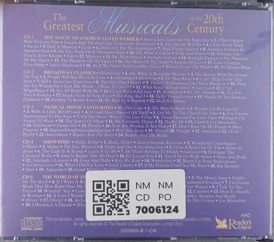 Various - The Greatest Musicals of the 20th Century (CD) (5)