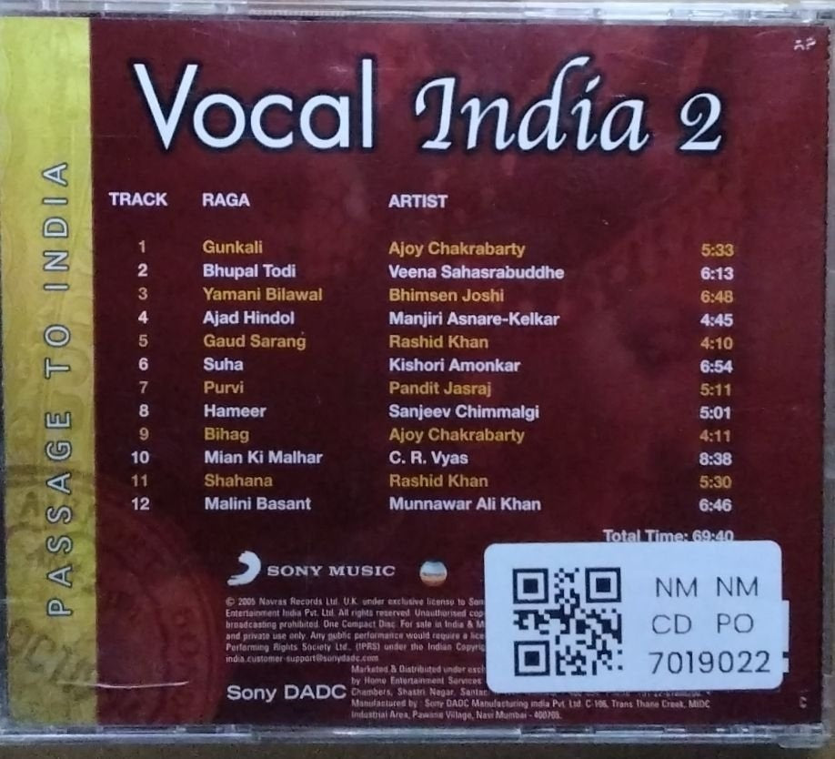 Various - Vocal India 2 (CD)