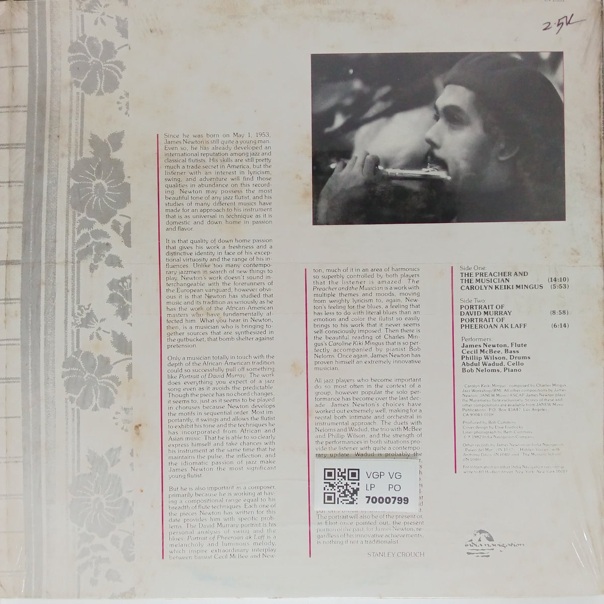 James Newton - Portraits (Vinyl)