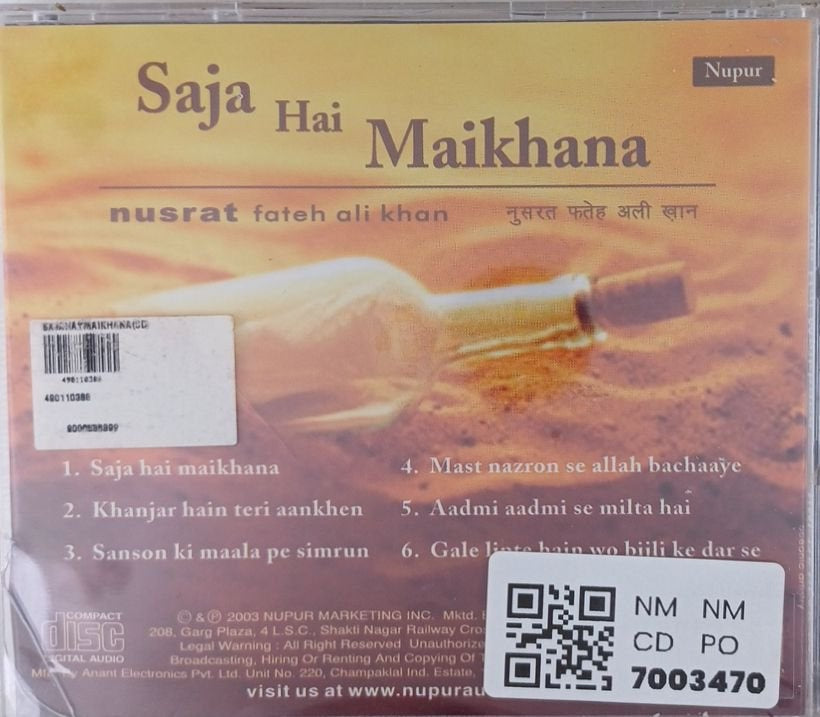 nusrat fateh ali khan - Saja Hai Maikhana (CD)
