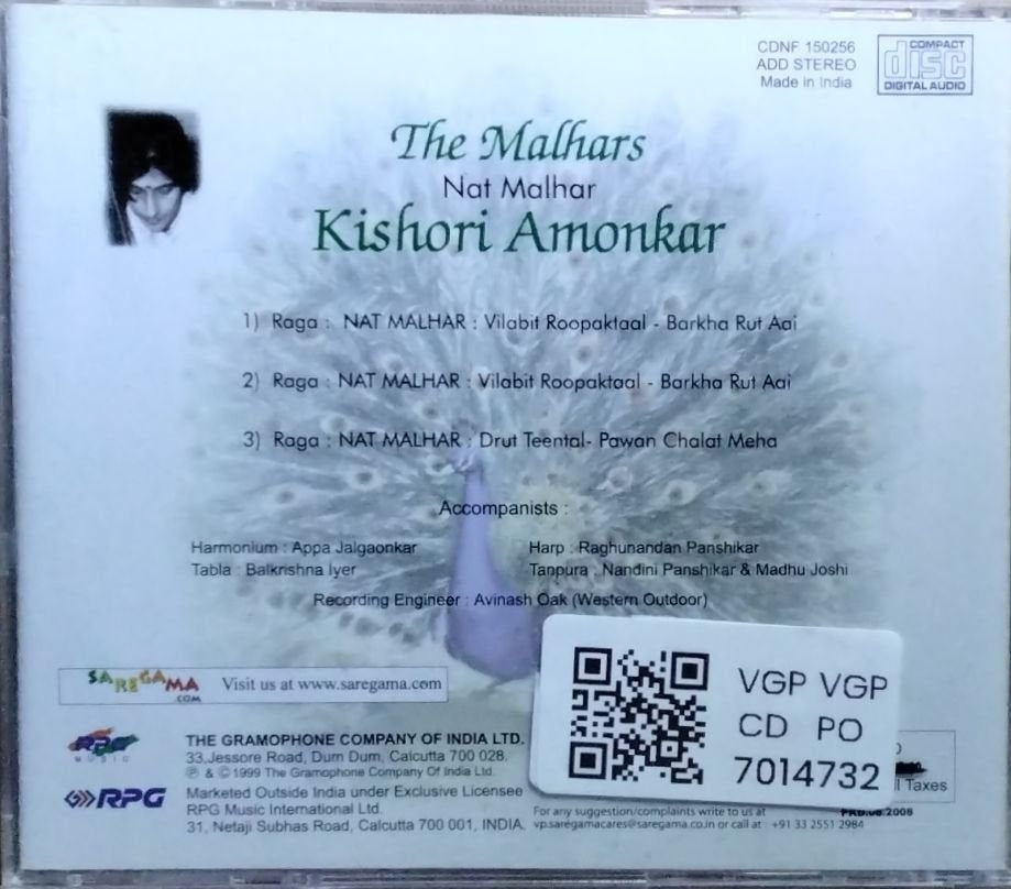 Kishori Amonkar - The Malhars (CD)