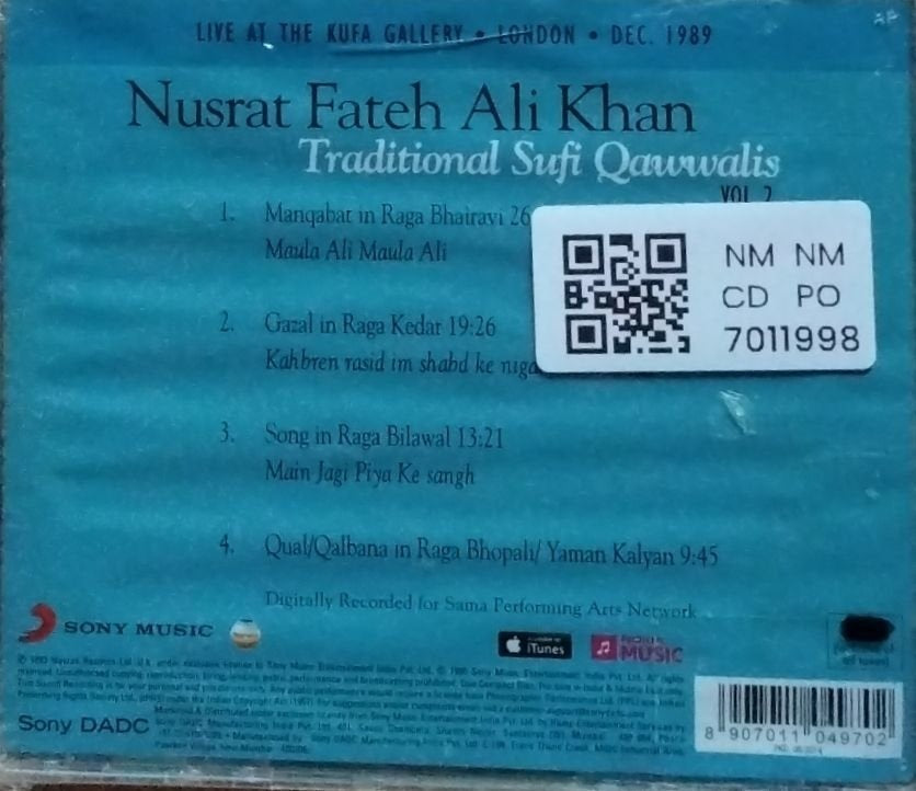 Nusrat Fateh Ali Khan - Traditional Sufi Qawwalis Vol 2 (CD)