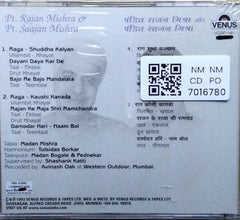 Pt. Rajan Mishra, Pt. Saajan Mishra - Raga Shuddha Kalyan & Kaushi Kanada (CD)