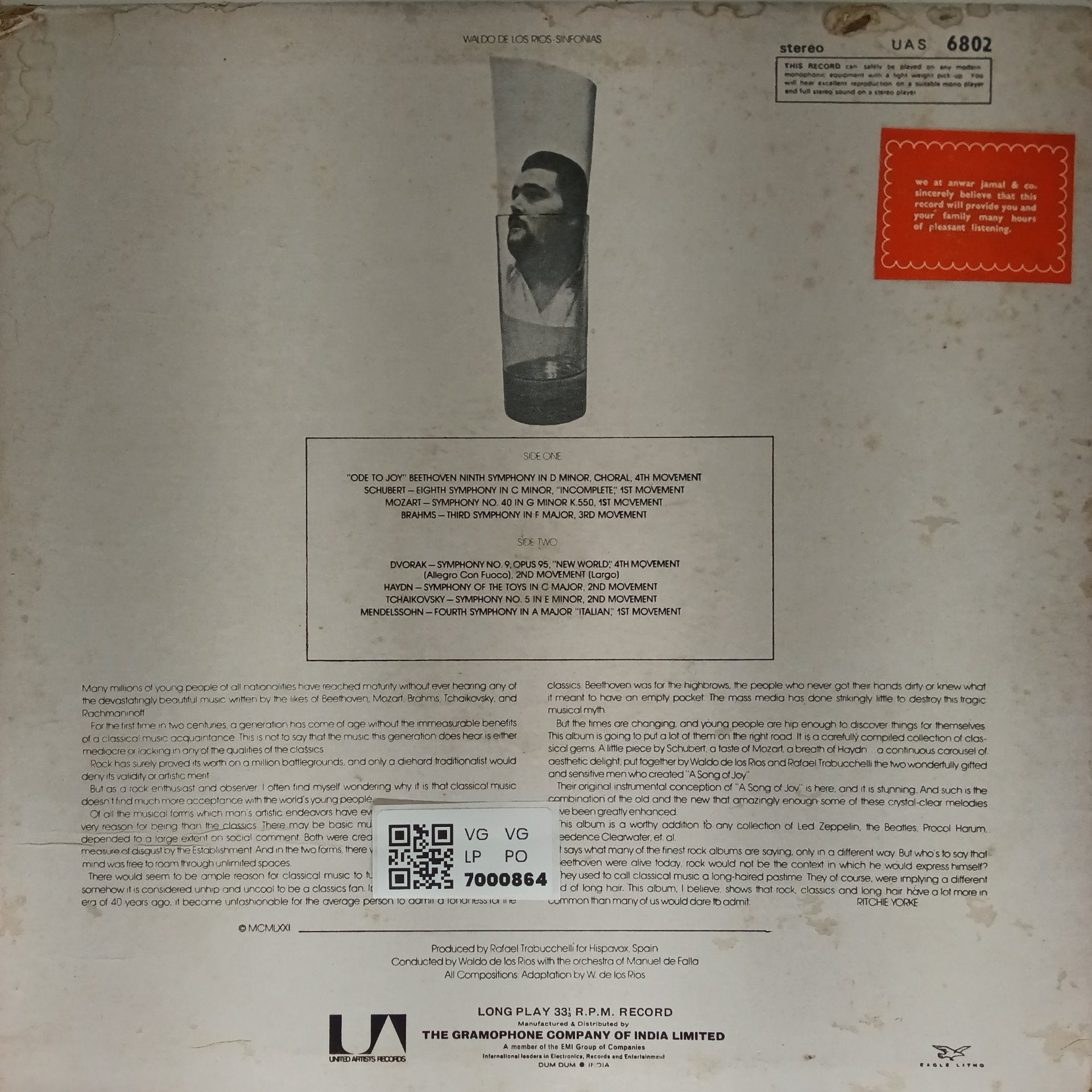 Waldo de los Rios - Sinfonias (Vinyl)