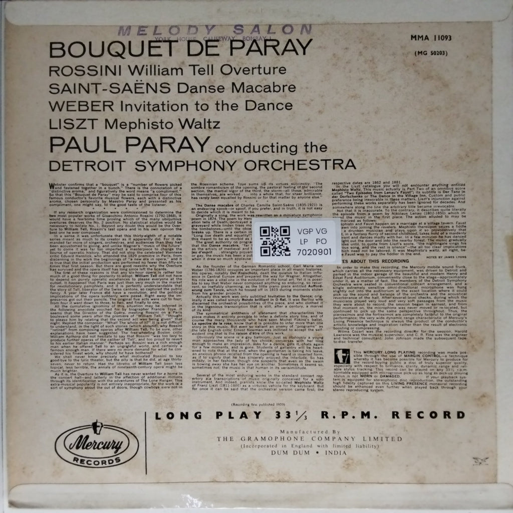 Paul Paray, Detroit Symphony Orchestra - Bouquet de Paray (Vinyl)